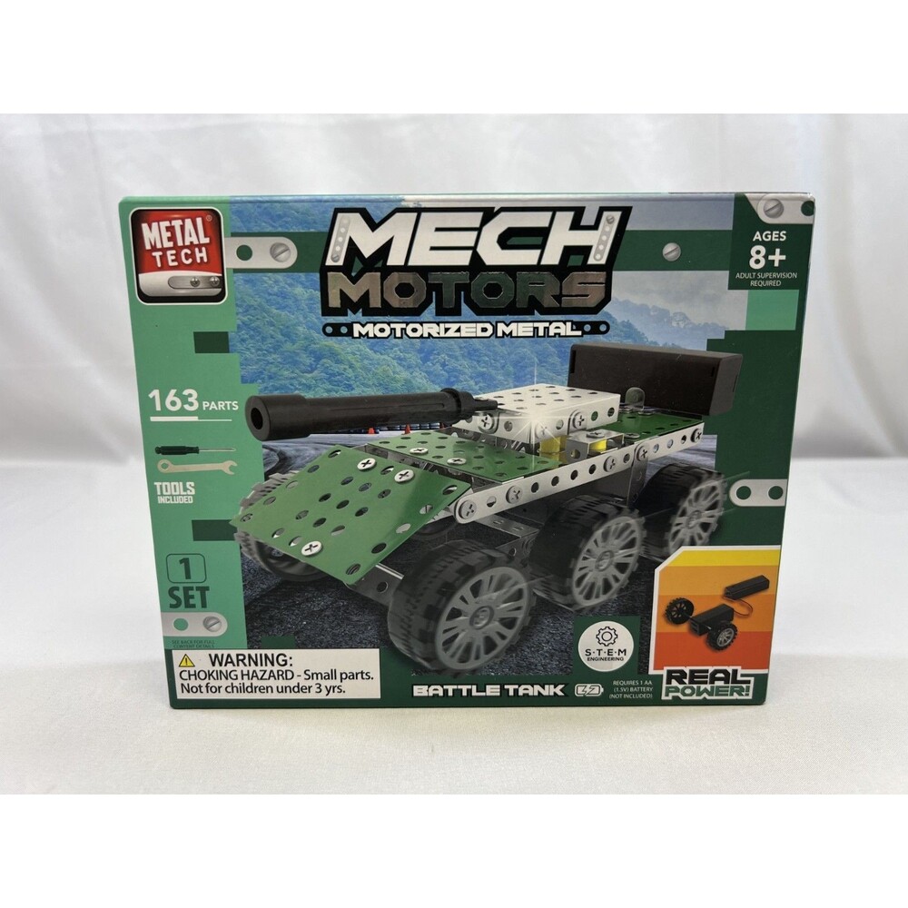 Metal Tech Mech Motors Motorized Metal Battle Tank (FACTORY SEALED)